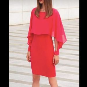 Pretty in Pink Dress with Sheer Overlay